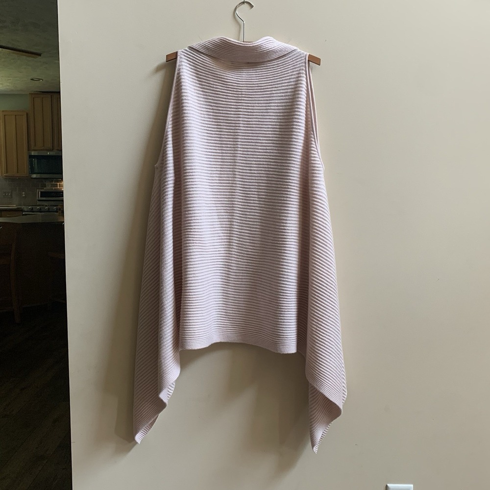 LOFT One Size Light Rose Pink Sweater‎ Long Open Front Cardigan Sweater Vest - Picture 7 of 16